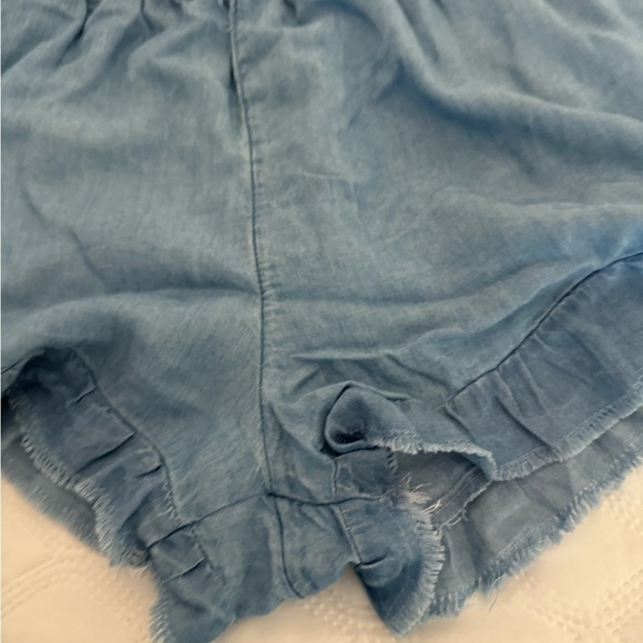 Aerie shorts Cute!  Elastic waist,ruffle bottom. Light blue - Picture 2 of 11